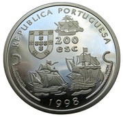 200 Escudos Vasco da Gama, Silver obverse image