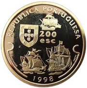 200 Escudos Vasco da Gama, Gold obverse image