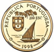 200 Escudos India, Gold obverse image