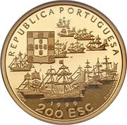 200 Escudos Pedro Alvares Cabral, Gold obverse image