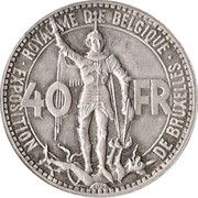 40 Francs Brussels Exposition - Pattern - Plain edge obverse image
