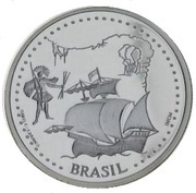 200 Escudos Brazil, Silver, Portugal, 1999 reverse image
