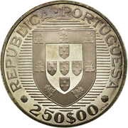 250 Escudos FAO - World Fisheries Conference; Silver obverse image
