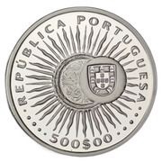 500 Escudos Padre Antonio Vieira; Bimetallic foil silver and gold obverse image