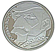 500 Escudos Eça de Queiroz; proof issue, Portugal, 2000 reverse image