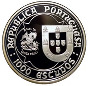 1000 Escudos D. João II; proof issue obverse image