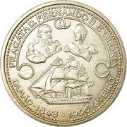 1000 Escudos D.Fernando II and Gloria Frigate, Portugal, 1996 reverse image