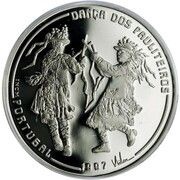 1000 Escudos Pauliteiros Dancers; Proof, Portugal, 1997 reverse image