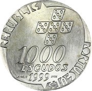 1000 Escudos Revolution of April 25; Proof issue obverse image