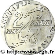 1000 Escudos Revolution of April 25; Proof issue, Portugal, 1999 reverse image