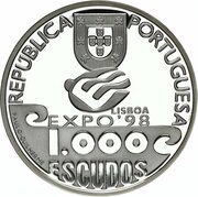 1000 Escudos Atlantic Millennium; Proof issue obverse image