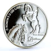 1000 Escudos Cavalo Lusitano, Proof issue, Portugal, 2000 reverse image