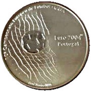 1000 Escudos 2004 UEFA Euro; Proof issue, Portugal, 2001 reverse image