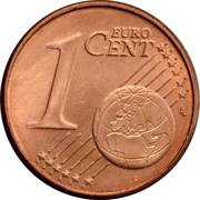 1 Euro Cent reverse image