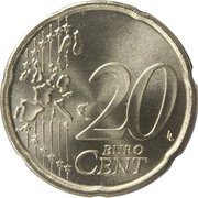20 Euro Cents 1st map reverse image