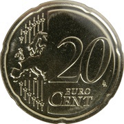 20 Euro Cents 2nd map reverse image