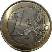 1 Euro 1st map - Mule reverse image