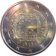 2 Euros 30 Years of European Union Flag obverse image