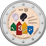 2 Euros 150 Years of Public Security; Colored obverse image