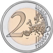 2 Euros 150 Years of Public Security; Colored, Portugal, 2017 reverse image
