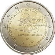 2 Euros Crossing of the South Atlantic by plane obverse image