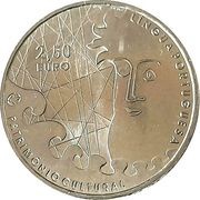 2½ Euros Portuguese Language, Portugal, 2009 reverse image