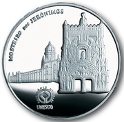 2½ Euros World Heritage - Jerónimos Monastery; Proof issue, Portugal, 2009 reverse image