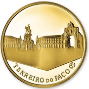 2½ Euros Palace Square, Lisbon; Gold, Portugal, 2010 reverse image