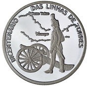2½ Euros Torres Defence Line; Silver, Portugal, 2010 reverse image