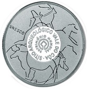 2½ Euros World Heritage - Côa Valley; Proof issue, Portugal, 2010 reverse image