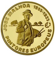 2½ Euros José Malhoa; gold, Portugal, 2012 reverse image