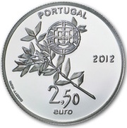 2½ Euros Olympic; Bimetallic foil silver and gold obverse image