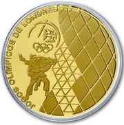 2½ Euros Olympic; Bimetallic foil silver and gold, Portugal, 2012 reverse image