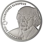 2½ Euros European Writers - José Saramago; Silver, Portugal, 2013 reverse image