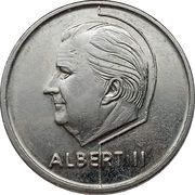 50 Francs - Albert II European Football Championship; Dutch text obverse image