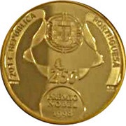 2½ Euros European Writers - José Saramago; Gold obverse image