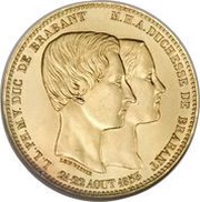 100 Francs - Léopold I Duke of Brabant's Wedding reverse image