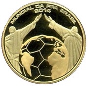 2½ Euros Football World Cup Brazil; Gold, Portugal, 2014 reverse image