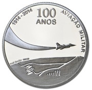 2½ Euros Military Aviation; Silver, Portugal, 2014 reverse image