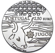 2½ Euros The Yokes; Silver, Portugal, 2014 reverse image