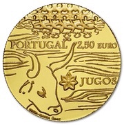 2½ Euros The Yokes; Gold, Portugal, 2014 reverse image