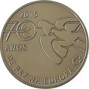 2½ Euros 70 Years of peace in Europe, Portugal, 2015 reverse image