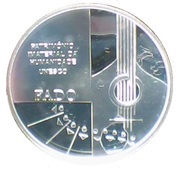 2½ Euros World Heritage - O Fado; Proof issue, Portugal, 2015 reverse image