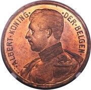 100 Francs - Albert I Dutch text; Pattern obverse image