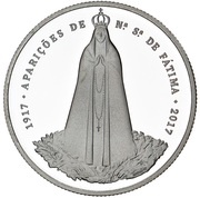 2½ Euros 100th anniversary of Fátima; Silver, Portugal, 2017 reverse image