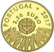 2½ Euro Caretos from Trás-os-Montes; Gold obverse image