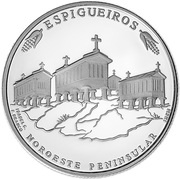 2½ Euro Granary houses from northwest of Portugal; Silver, Portugal, 2018 reverse image
