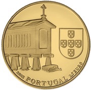 2½ Euro Granary houses from northwest of Portugal; Gold obverse image