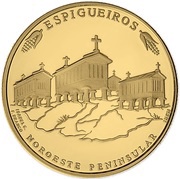 2½ Euro Granary houses from northwest of Portugal; Gold, Portugal, 2018 reverse image