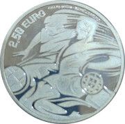 2½ Euros UEFA EURO 2020; Silver, Portugal, 2020 reverse image